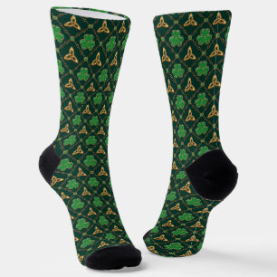 Chaussette Jour de la Saint Patrick géométrique Celtic Triske