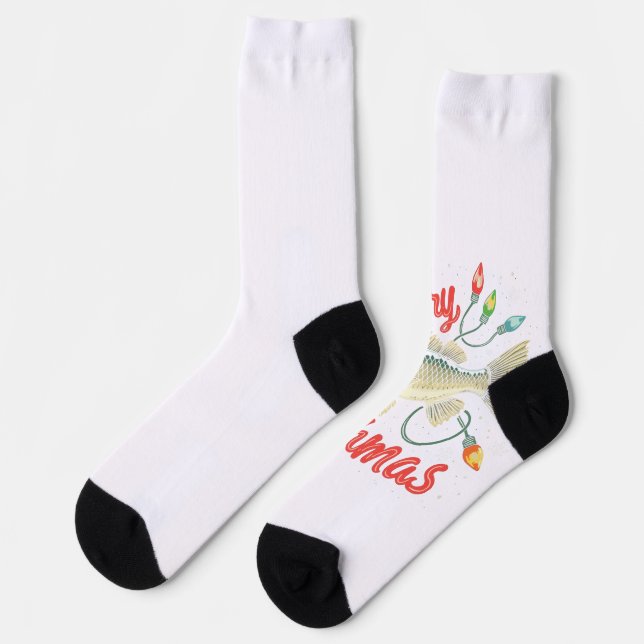 Chaussette Joyeux Fish Noël (Gauche)