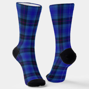 Chaussette Joyeux Motif Tartan Plaid Navy