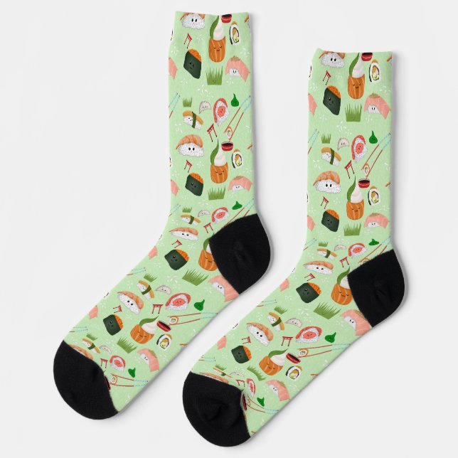 Chaussette Joyeux Sushi Kawaii (Gauche)