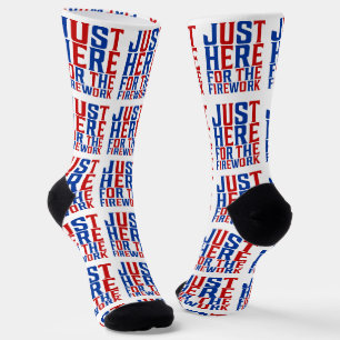 Chaussette Juste Ici Pour Le Feu D'Artifice Drôle Pour Deux