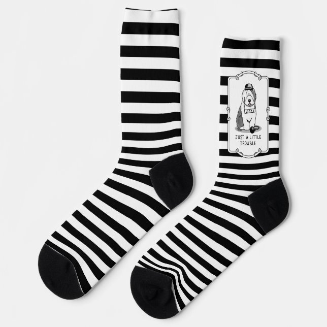 Chaussette Juste un petit problème Vieux anglais Sheepdog Gre (Gauche)