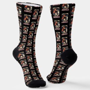Chaussette Juste Une Fille Qui Aime Les Animaux Mignon Amoure