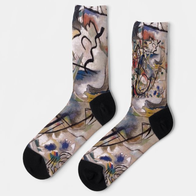 Chaussette Kandinsky Composition Peinture Abstraite (Gauche)