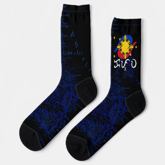 Chaussette Kapwa (écriture Baybayin)
