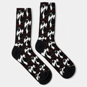 Chaussette Keeshond Graphic Outline mignonne Original Animal 