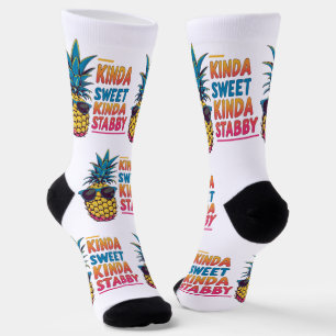 Chaussette Kinda Sweet Kinda Stabby Chaussettes en ananas