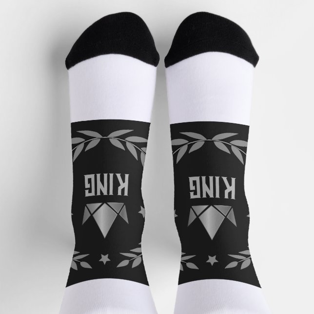 Chaussette KING imprimé avec l'équipe d'image élégante de la  (Haut)