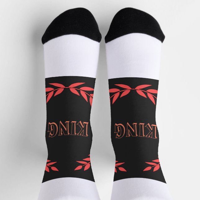 Chaussette KING Imprimé de haute qualité et écologique (Haut)