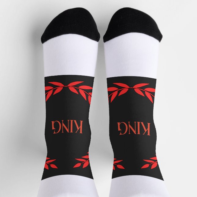 Chaussette KING Name Équipe Super soft et Stretchy Premium (Haut)