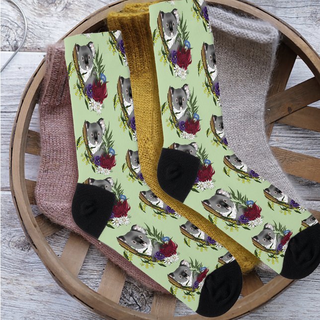 Chaussette Koala Bear Green (Créateur téléchargé)