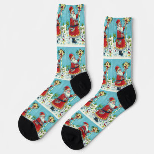 CHAUSSETTE KRIS KRINGLE ALIMENTER LES OISEAUX REDBIRÉS, NOËL 
