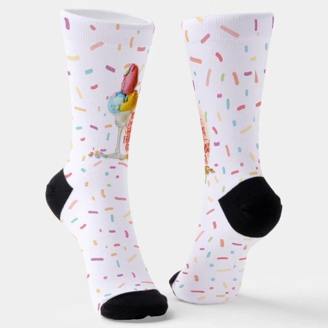 Chaussette La crème glacée rend tout plus élégant (Angulaire)