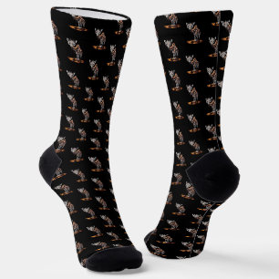 Chaussette La girafe fondante Design d'art surréaliste drôle