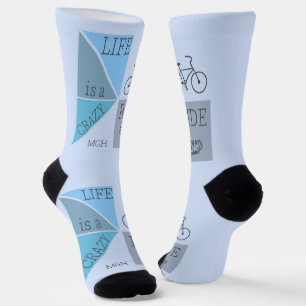 Chaussette La vie de monogramme personnalisé est un tour fou