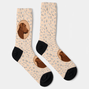 Chaussette Labrador Retriever (Chocolat) Peinture - Chien Art