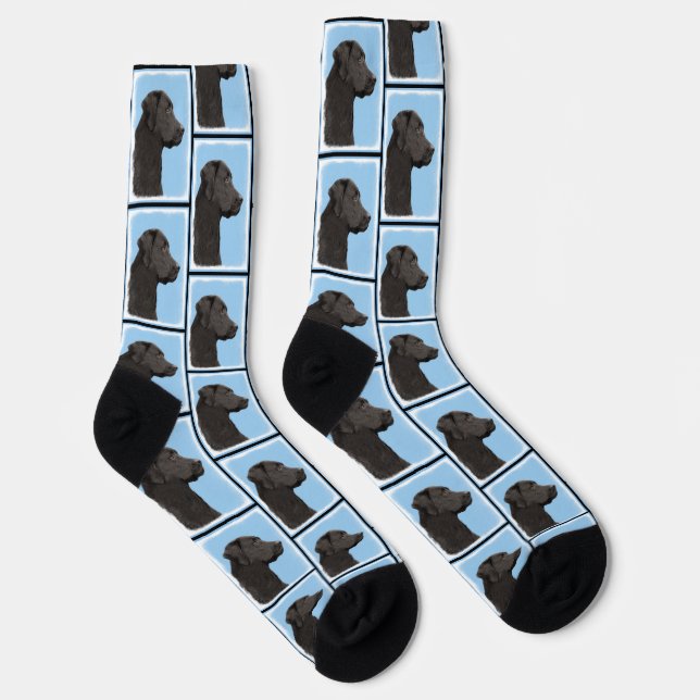 Chaussette Labrador Retriever Painting Black Lab Pet Chien Ar (Droite)