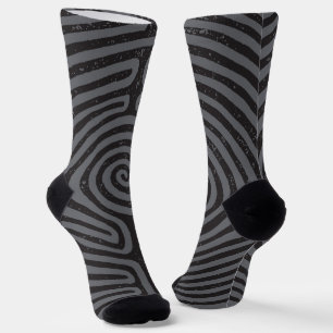 Chaussette Labyrinthe à Cercle Noir (Gris) Beaux-Arts