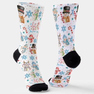 Chaussette Laisser la neige Snowman Motif Noël