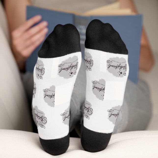 Chaussette Laissez votre expression parler dans votre mode (Fond)