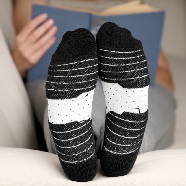 Chaussette Langue, Blanc vert (Fond)