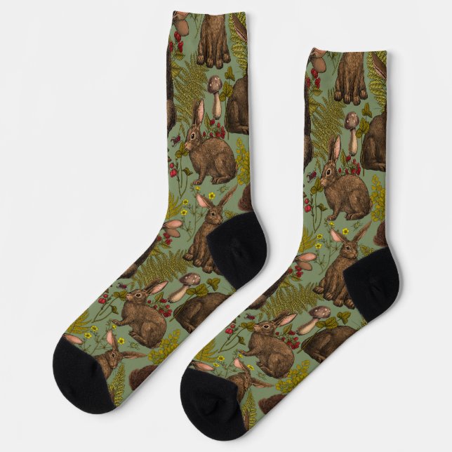 Chaussette Lapins et boisés Chaussettes (Gauche)