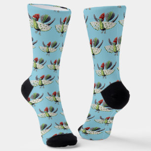 Chaussette L'art coloré de la nature des colibris d'Ernst Hae