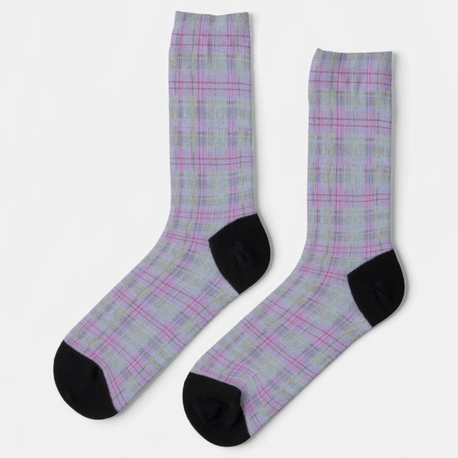 Chaussette Lavender Plaid Harmony  (Gauche)