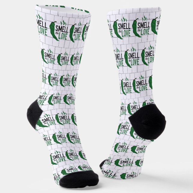 Chaussette Le Chili vert sent les Chaussettes d'amour (Angulaire)