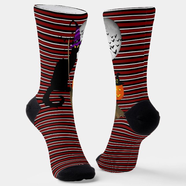 Chaussette Le Conversation Noir Halloween Witch (Angulaire)