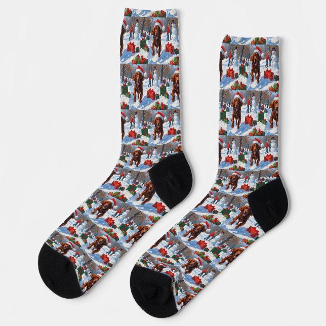 Chaussette Le couteau rouge irlandais coule la neige avec le  (Gauche)