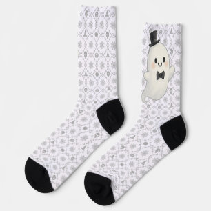 Chaussette Le fantôme de dessin animé de Suave Halloween