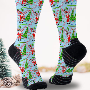Chaussette Le golf de père Noël par sapin de Noël