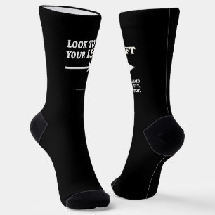Chaussette Le SlipperyJoe regarde à votre gauche épais géomét
