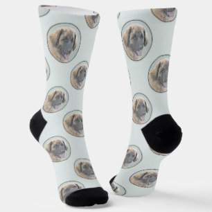 Chaussette Léonberger Peinture Leo Cute Art original chien an