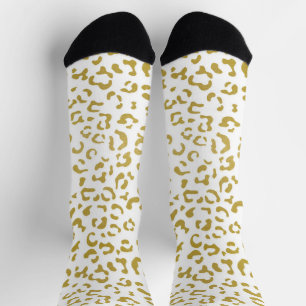 Chaussette Leopard d'or, Parties scintillant d'or, Empreinte 