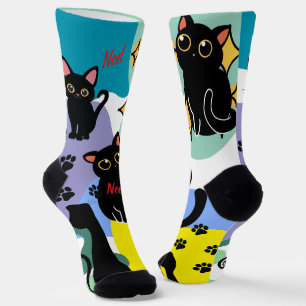 Chaussette Les chaussettes de chat noir les plus mignonnes -