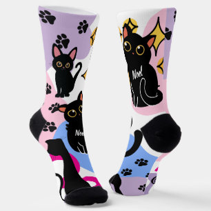 Chaussette Les chaussettes de chat noir les plus mignonnes -