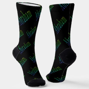 Chaussette "Les couleurs d'Abraham : Un voyage en vert, bleu,