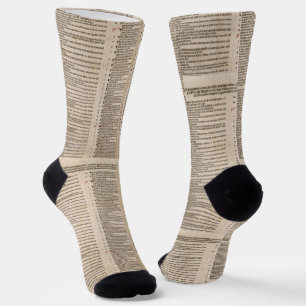 Chaussette Les quatre-vingt-quinze thèses (Martin Luther)