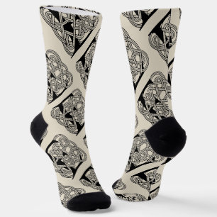 Chaussette Lettre E Noeud Celtique Monogramme Vintage