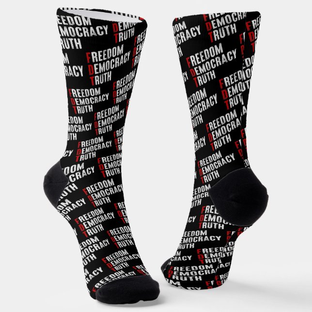 Chaussette Liberté Démocratie Vérité (Angulaire)