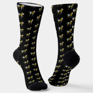 Chaussette Licorne Abstraite Tangram Animalier Moderne du Mil