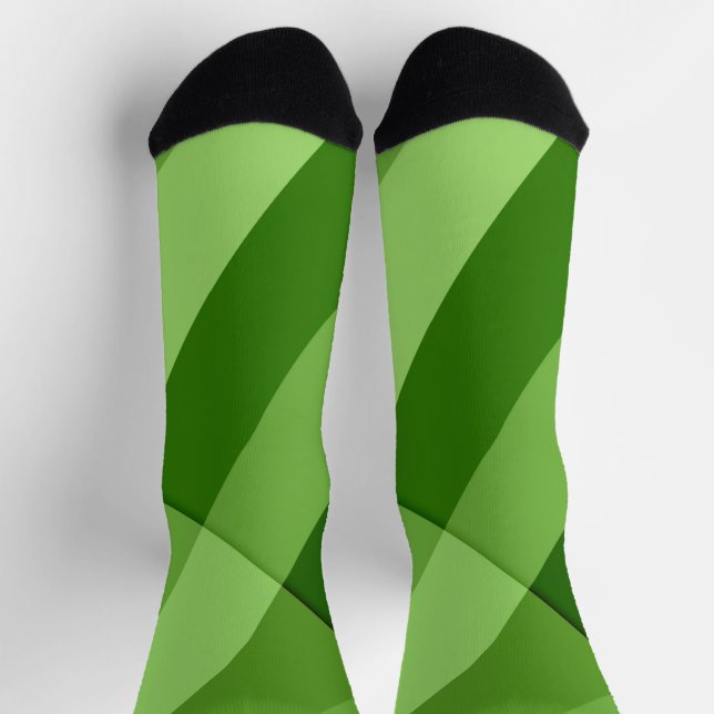Chaussette Lignes géométriques vertes vert clair (Haut)