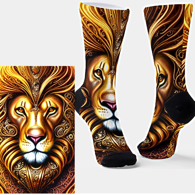 Chaussette Lion d'or (Créateur téléchargé)