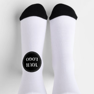 Chaussette Logo de code QR noir élégant, minimaliste et élanc