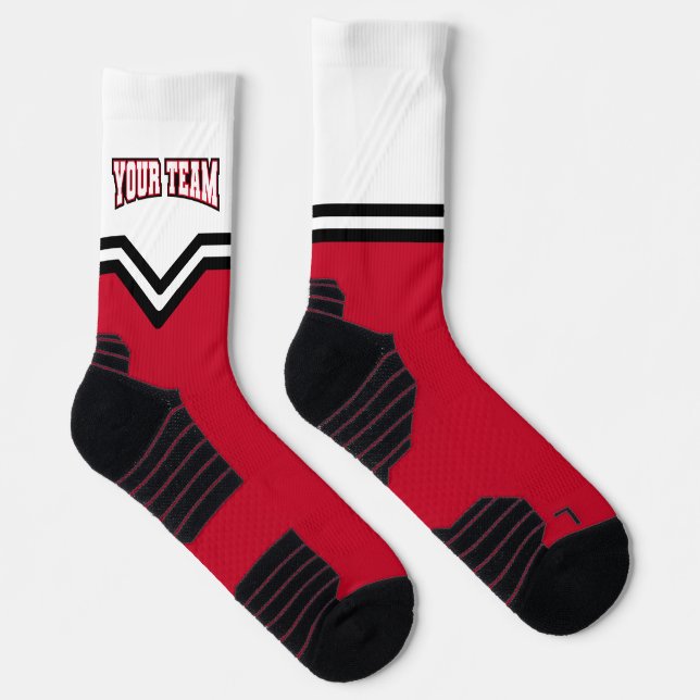 Chaussette Logo photo pom-pom girl Red Varsity V Squad (Droite)