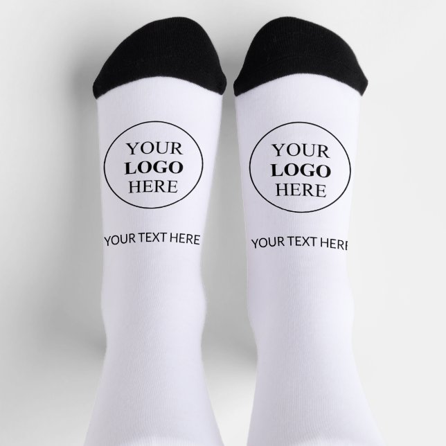 Chaussette Logo promotionnel personnalisé - Pas de commande m (Haut)