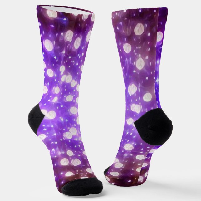 Chaussette Lumières de Noël pourpres (Angulaire)