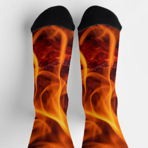 Chaussette macro Flamme d'incendie